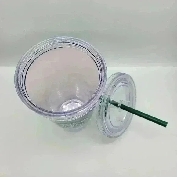 Starbucks 16 Oz Cold Cup Acrylic Dark Green Original Straw Coffee Company 2012 - Picture 2 of 10
